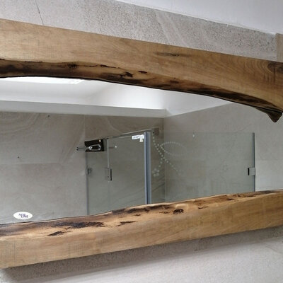 Ogledalo svetlo drvo 80x45 cm