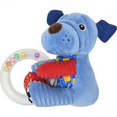 Lorelli plišana igracka sa zveckom - pas, plavi