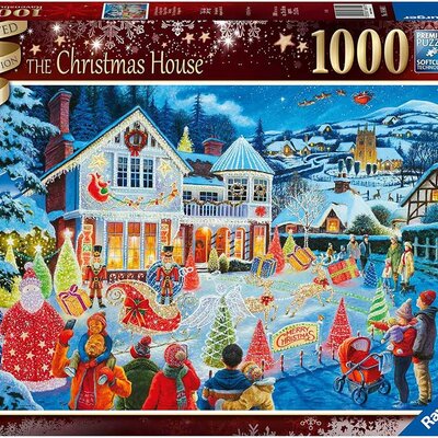 Puzzle slagalica 1000 delova Kuća sa novogodišnjom dekoracijom Ravensburger 16849