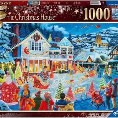 Puzzle slagalica 1000 delova Kuća sa novogodišnjom dekoracijom Ravensburger 16849