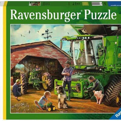 Puzzle slagalica 1000 delova Na farmi - John Deere nekad i sad Ravensburger 16839