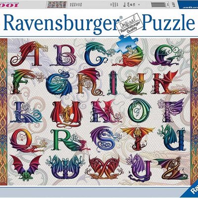 Puzzle slagalica 1000 delova Zmajev alfabet Ravensburger 16814