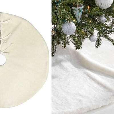 Podloga za jelku White Puff  - veštačko krzno 100cm