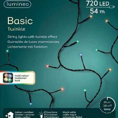 Lumineo Novogodišnje lampice za spoljnu i unutrašnju upotrebu Multicolor 54m 720 LED 494197