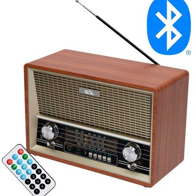Prenosni multimedijalni retro radio prijemnik BT USB Mp3 RRT4B