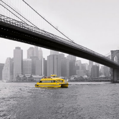 Slika - New York most sa žutim brodom