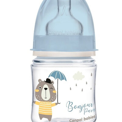 Canpol Baby flašica 120ML, široki vrat - Bonjour Paris 35/231 blue