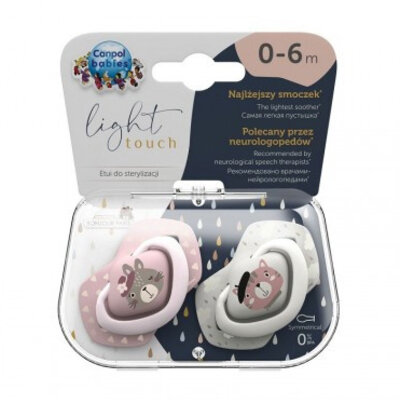 Canpol babies silikonska varalica 0-6M Bonjour Paris 2 kom 22/647 pink