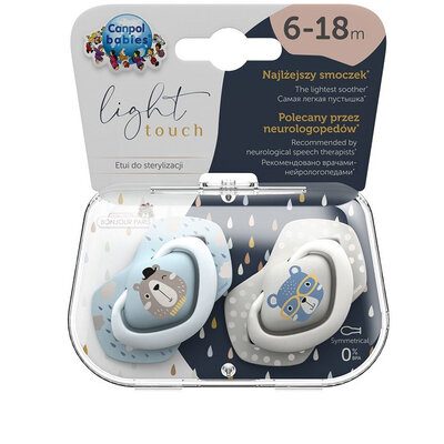 Canpol babies silikonska varalica 6-18M Bonjour Paris 2 kom 22/648 Blue