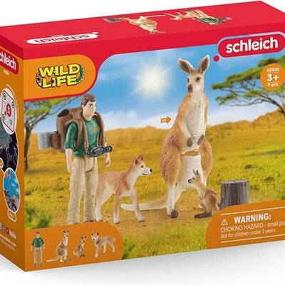 Schleich Figure divlje životinje - Kenguri i dingo - Australijska avantura 42623