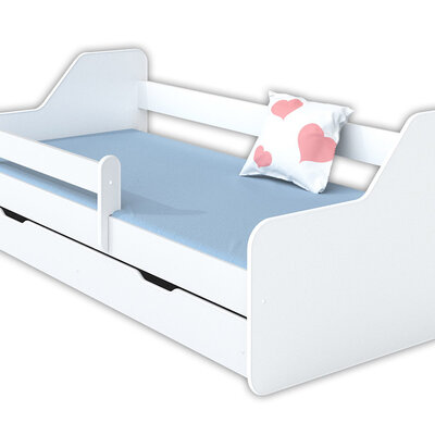 Krevet sa fiokom, dušekom i letvicama 180x80 Dione, bela 7789 