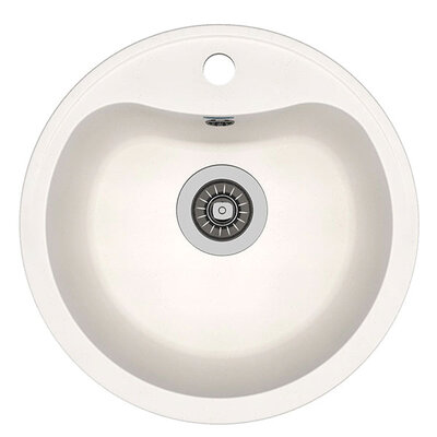 Dr.Gans Dora okrugla granitna sudopera u beloj boji