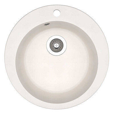 Dr.Gans Gala okrugla granitna sudopera u beloj boji