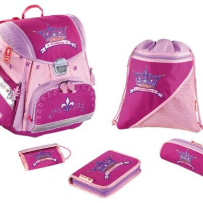 Školski komplet Princeza (torba, ranac, per nica, bojice, novčanik)