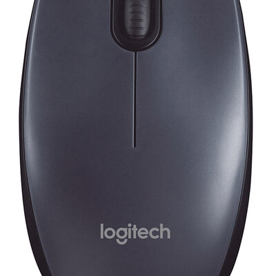 Logitech žični miš M100 tamno sivi