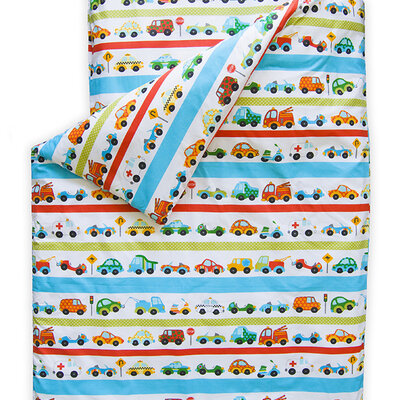 Dečija posteljina 140x100cm - Cars and stripes
