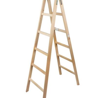 Drvene dvostrane merdevine 6 M0560