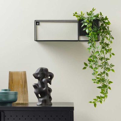 Zidna polica sa saksijom za cveće