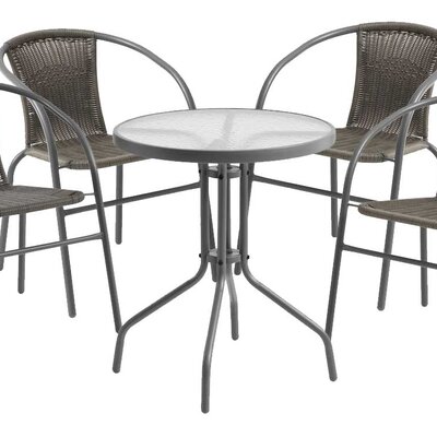 Baštenska Garnitura za Dvorište ili Terasu Cristobal 4 Seater Grey