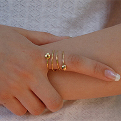 Dr. Relax - Spiralni prsten za mršavljenje - širi, pozlata