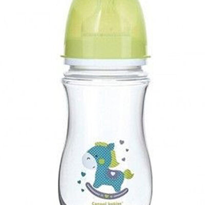 Canpol baby flašica 240ml široki vrat, antikolik - easy start- toys green horse 35/221_gre