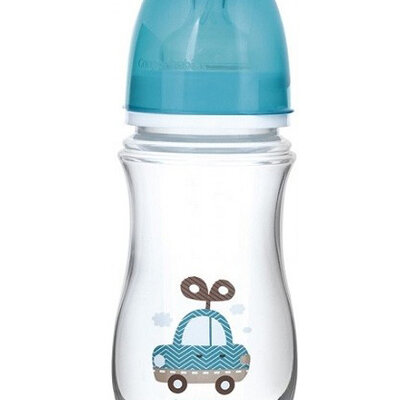 Canpol Baby Flašica 240ml Wide Neck Easy Start Toys Blue Car 35/221_blu