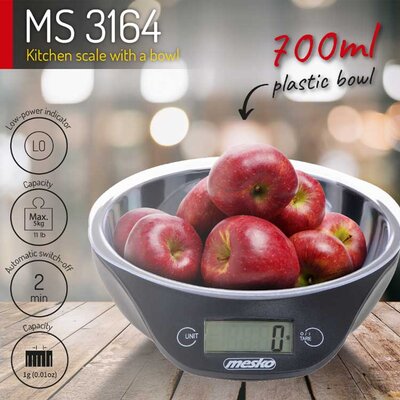Digitalna kuhinjska vaga sa posudom za merenje Mesko MS3164