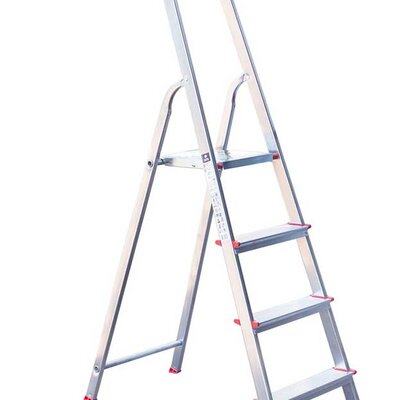 Aluminijumske merdevine sa tri stepenika i platformom CXT06-04