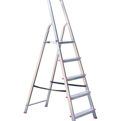 Aluminijumske merdevine sa četiri stepenika i platformom CXT06-05