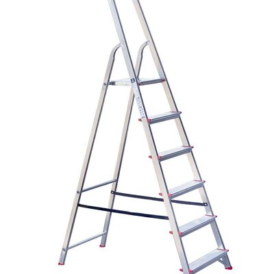 Aluminijumske merdevine sa pet stepenika i platformom CXT06-06