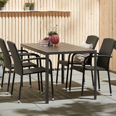 Garnitura za dvorište Sto i četiri stolice Nibia