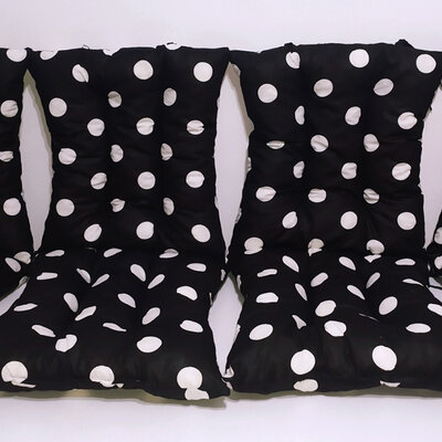 Pamučni Jastuk sa Naslonom Za Stolicu 45 x 90 cm Big Dots BW