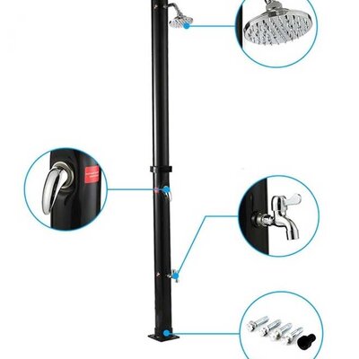 Stubni solarni tuš 20L sa dodatnom slavinom za pranje noguKR-08