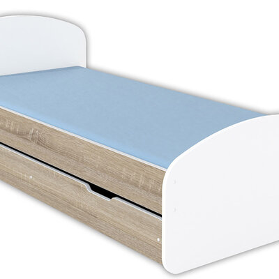 Dečiji krevet sa dušekom, letvicama i fiokom 180 Luna Sonoma