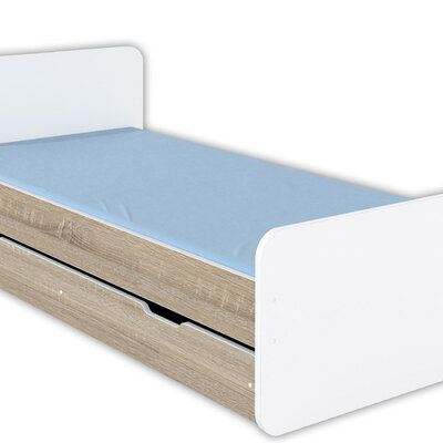 Dečiji krevet sa dušekom, letvicama i fiokom 200x90 cm Alfa - Sonoma