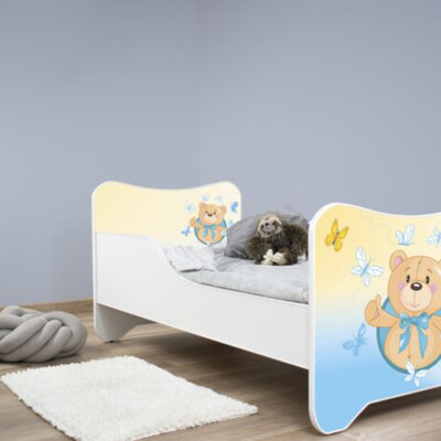 Dečiji krevet sa dušekom i letvicama 160x80cm Happy kitty Small teddy 7442