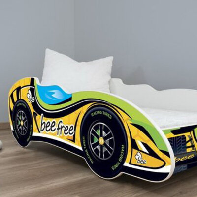 Dečiji krevet sa dušekom i letvicama 160x80 Formula1 Bee free