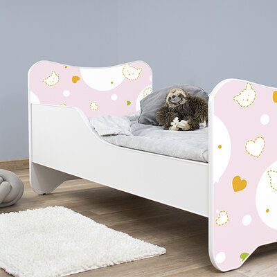 Dečiji krevet sa dušekom i letvicama 160x80 cm Happy kitty 