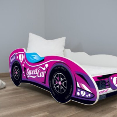Dečiji krevet sa dušekom i letvicama 160x80 Formula1 Sweet car