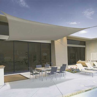 Zaštitna mreža od Sunca u obliku kvadrata 3.6m Siva