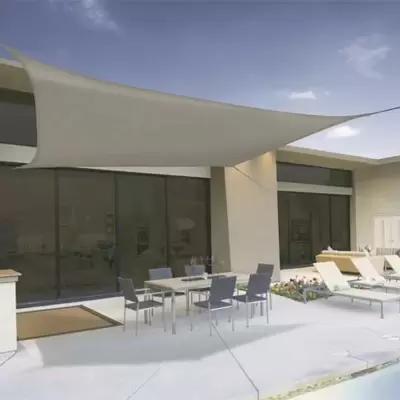 Zaštitna mreža od Sunca u obliku kvadrata 3.6m Siva