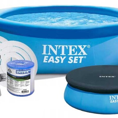 Bazen Sa Pumpom i Pokrivačem 244 x 61 cm Intex Easy Set