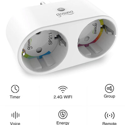 Dvostruka pametna WiFi utičnica Gosund SP211-1