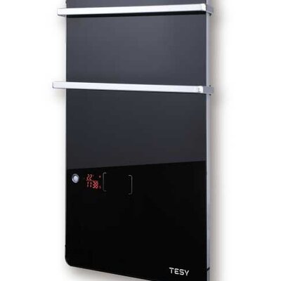 Stakleni Zidni Grejač Za Kupatilo sa Dve Vešalice Za Peškire Tesy GH 200 B