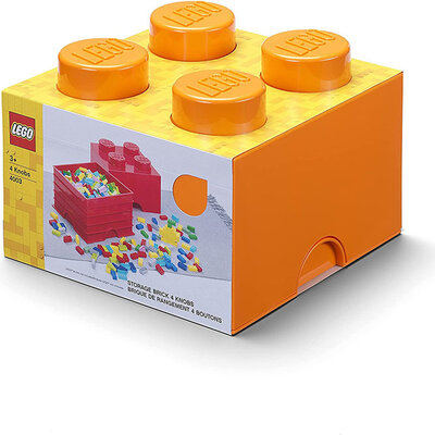 Kutija za odlaganje LEGO® Kocka 4  25x25x18cm narandžasta 4003
