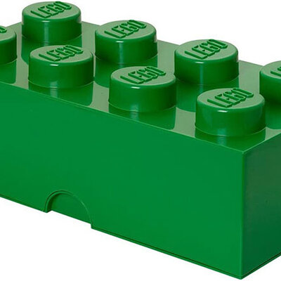 Kutija za odlaganje sa poklopcem LEGO® Kocka 8  50x25x18cm tamnozelena 4004