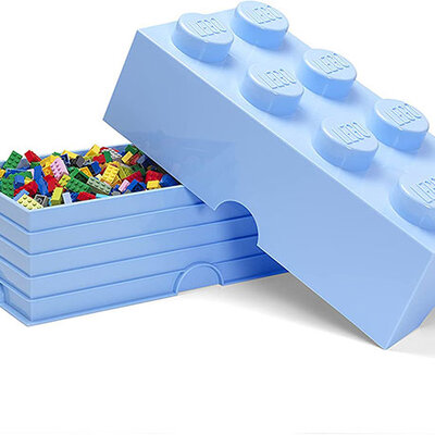 Kutija za odlaganje sa poklopcem LEGO® Kocka 8  50x25x18cm pastelnoplava 4004