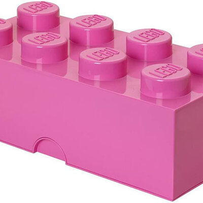 Kutija za odlaganje sa poklopcem LEGO® Kocka 8  50x25x18cm pink 4004