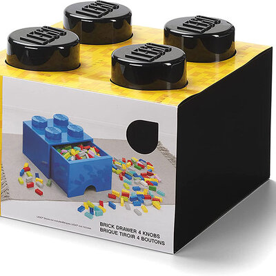 Kutija - fioka za odlaganje LEGO® Kocka 4  25x25x18cm crna 4005