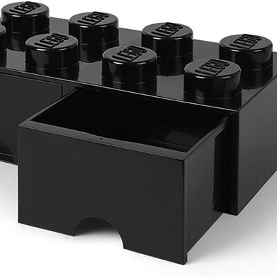 Dupla fioka za odlaganje LEGO® Kocka 8  50x25x18cm crna 4006